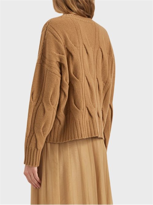 Maglia boxy in lana con lavorazione a trecce ALPHA STUDIO | AD8191A2113